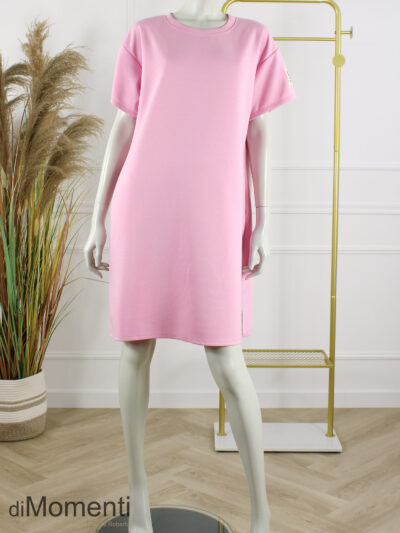 Jurk Life Label Ecru - Roze