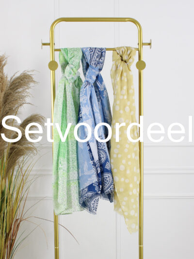 Mix Sjaals - Set 13 Licht Geel / Blauw / Licht Groen