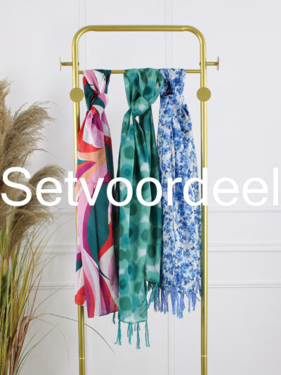 Mix Sjaals - Set 6 Multi / Blauw / Groen