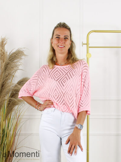 Ajour Top Rosa - Roze