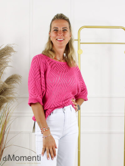 Ajour Top Rosa - Fuchsia