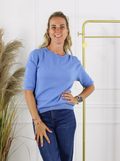 Gebreide Top Alessi - Jeans Blauw