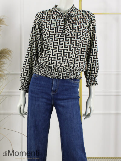 Blouse / Top Verla - Print 1 Zwart