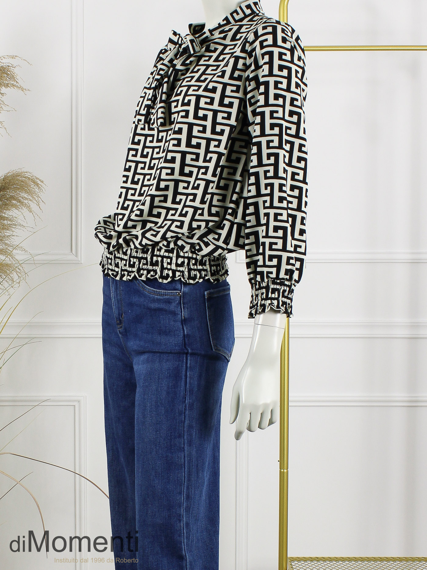 Blouse / Top Verla - Print 1 Zwart