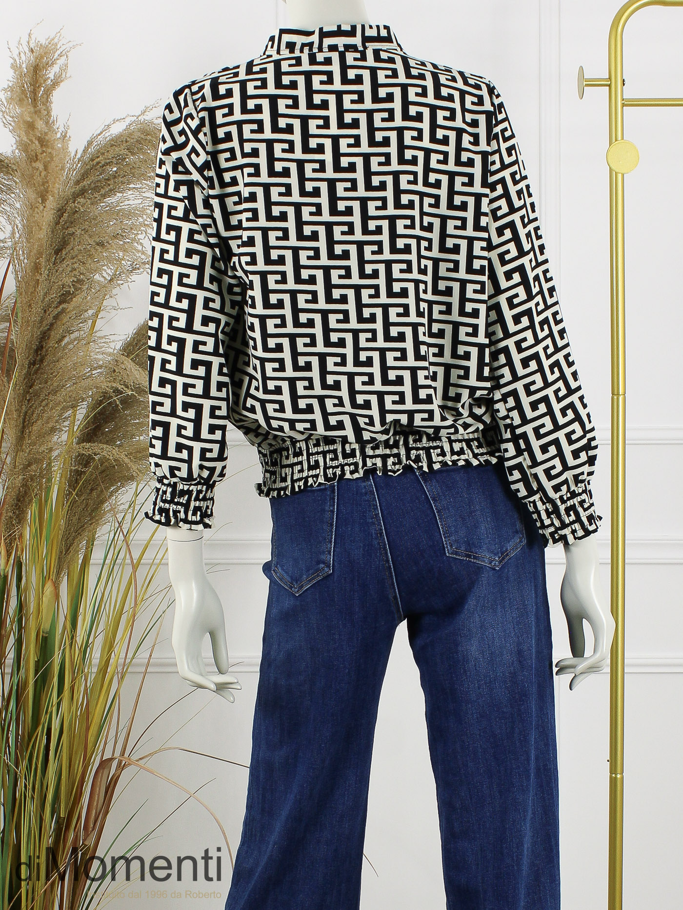 Blouse / Top Verla - Print 1 Zwart