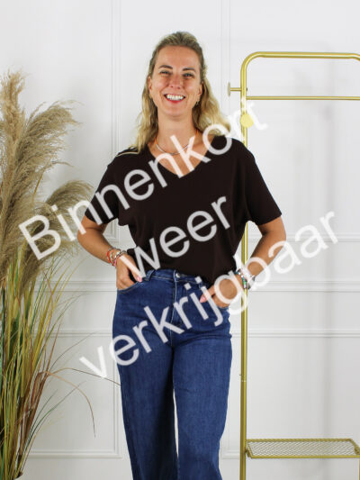 Fijn Brei Top Fiore - Coffee
