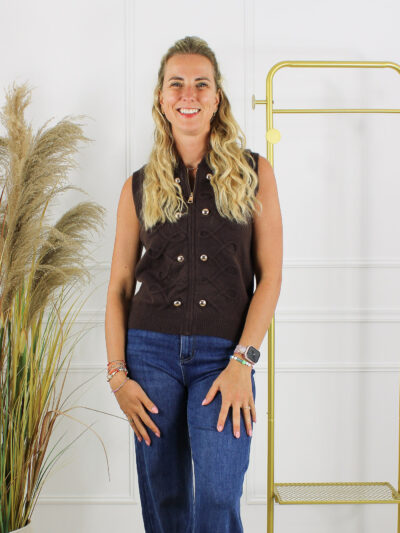 Gilet Jolie - Coffee