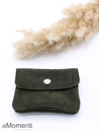 Portemonnee Lizzy - Suede Army Groen