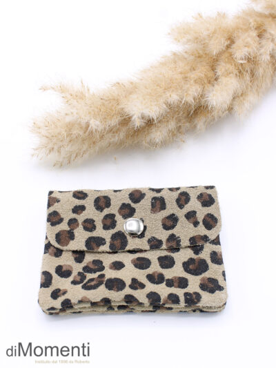 Portemonnee Lizzy Suede - Panter Klein Beige