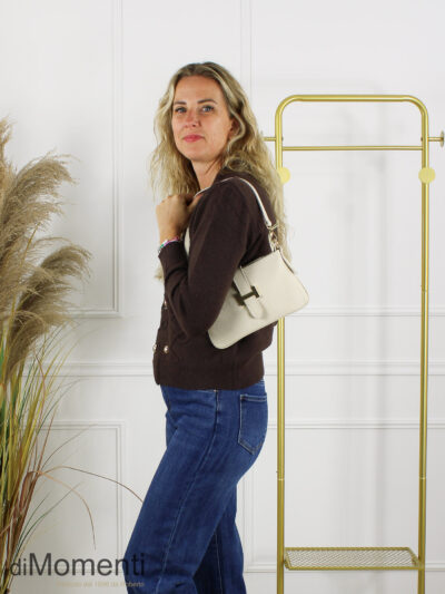 Tas Harper - Leer Licht Beige
