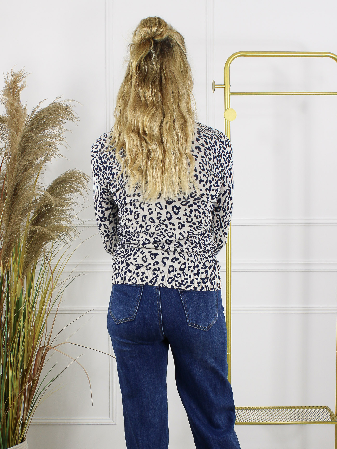 Top Elise - Beige / Blauw