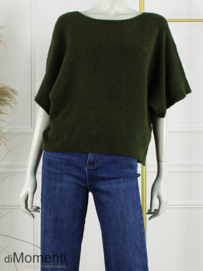 Gebreide Top Emily - Army Groen