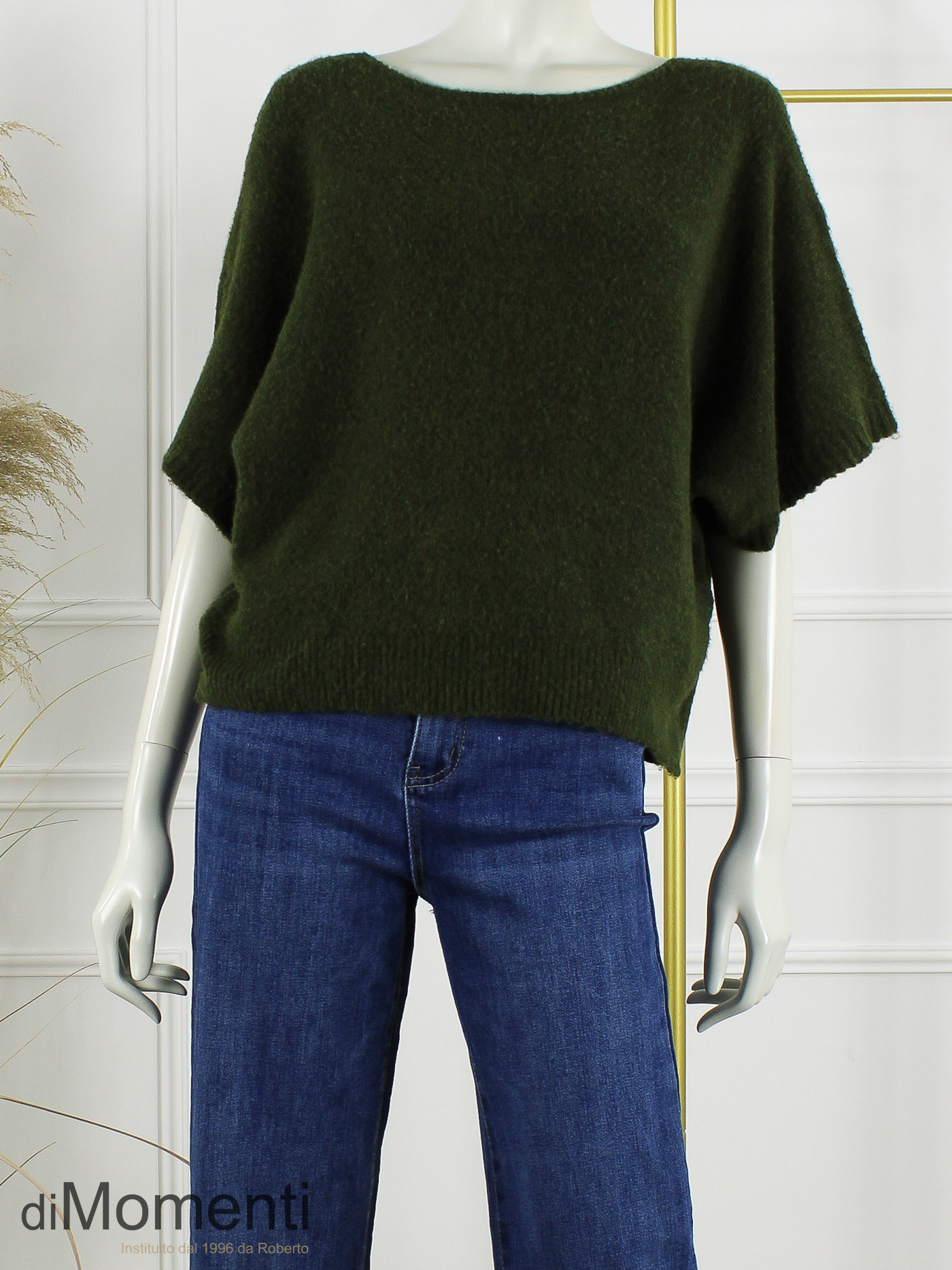 Gebreide Top Emily - Army Groen