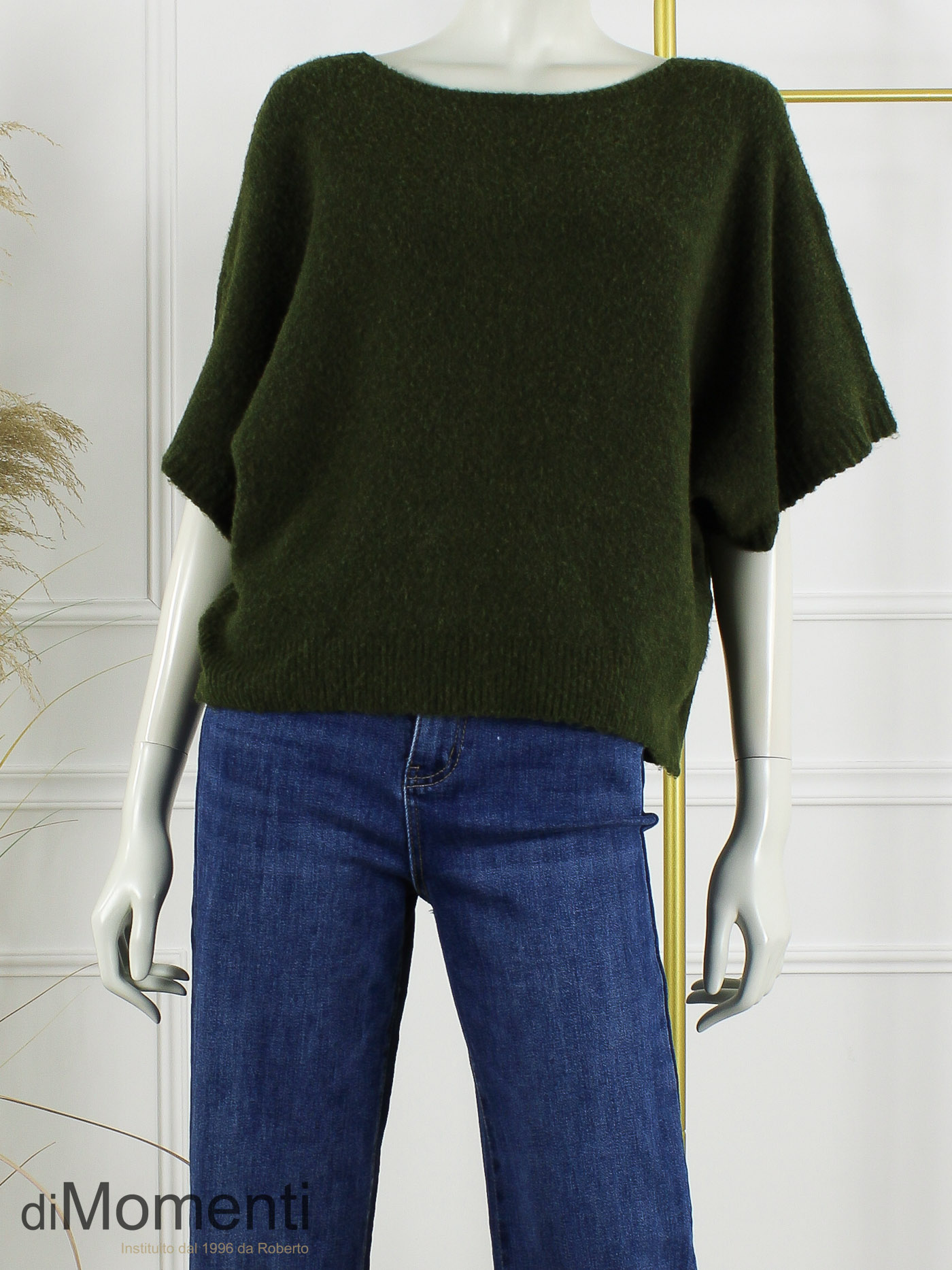 Gebreide Top Emily - Army Groen