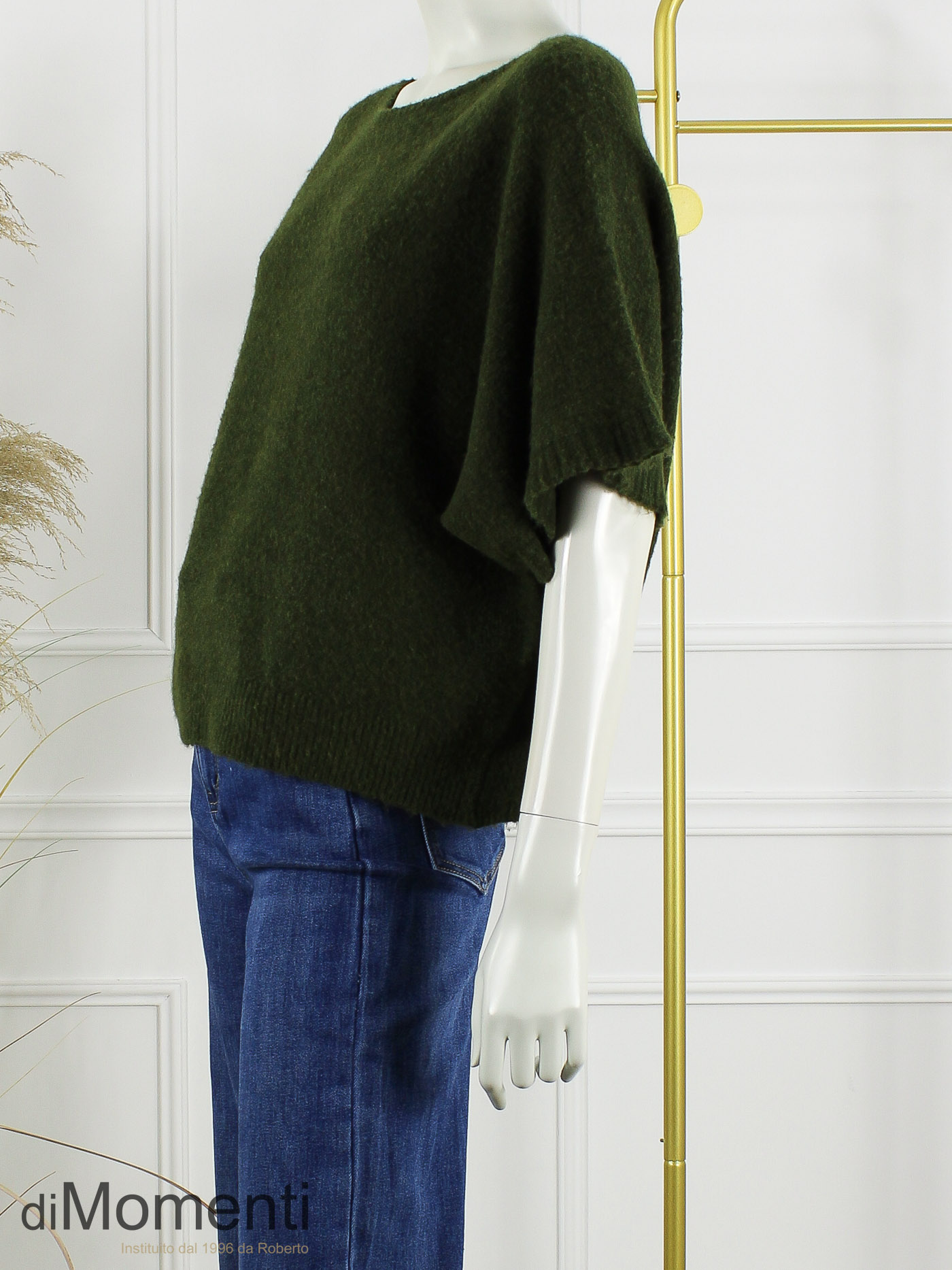 Gebreide Top Emily - Army Groen