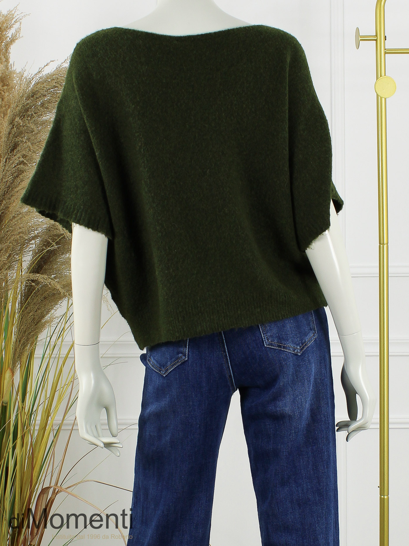 Gebreide Top Emily - Army Groen