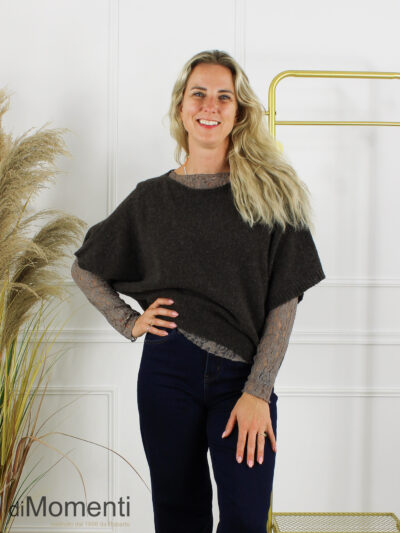 Gebreide Top Emily - Coffee