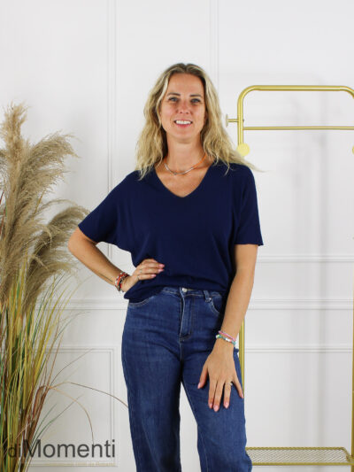 Fijn Brei Top Fiore - Navy