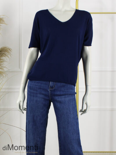 Fijn Brei Top Fiore - Navy