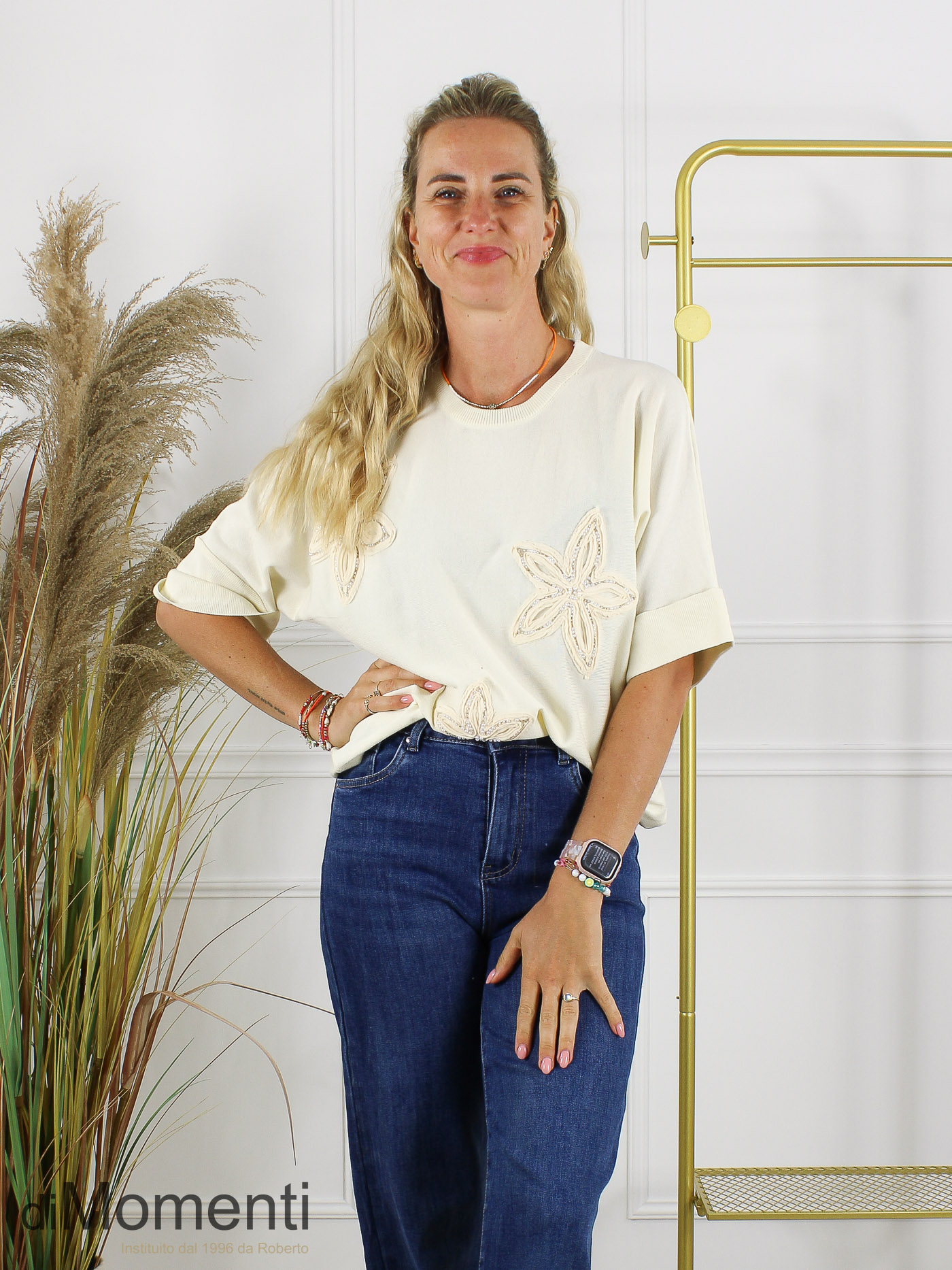 Gebreide Top Messy - Ecru