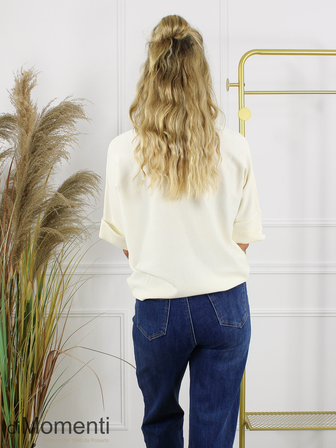 Gebreide Top Messy - Ecru