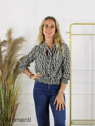 Blouse / Top Verla - Print 1 Zwart