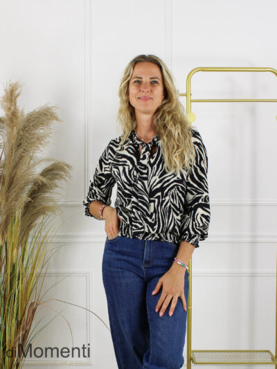 Blouse / Top Verla - Print 3 Zwart