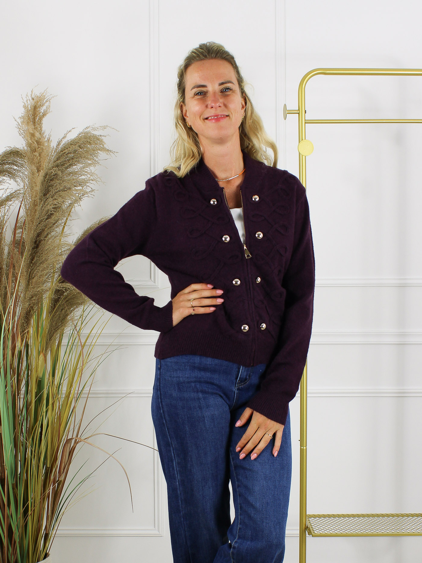 Vest Celine - Aubergine