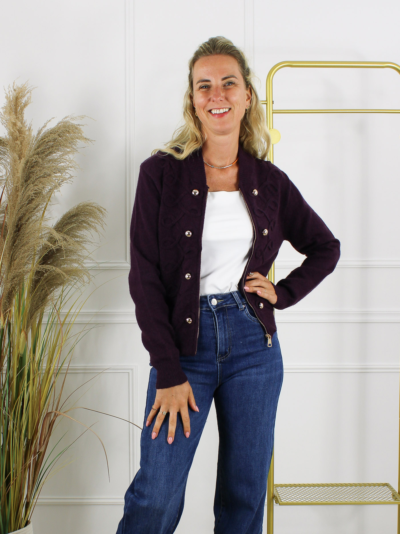 Vest Celine - Aubergine