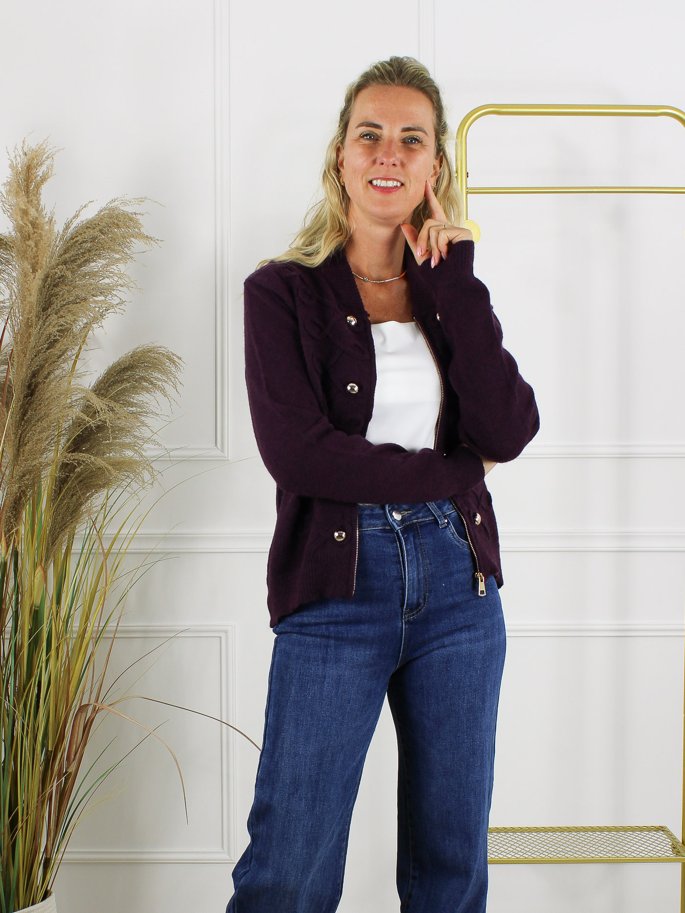Vest Celine - Aubergine