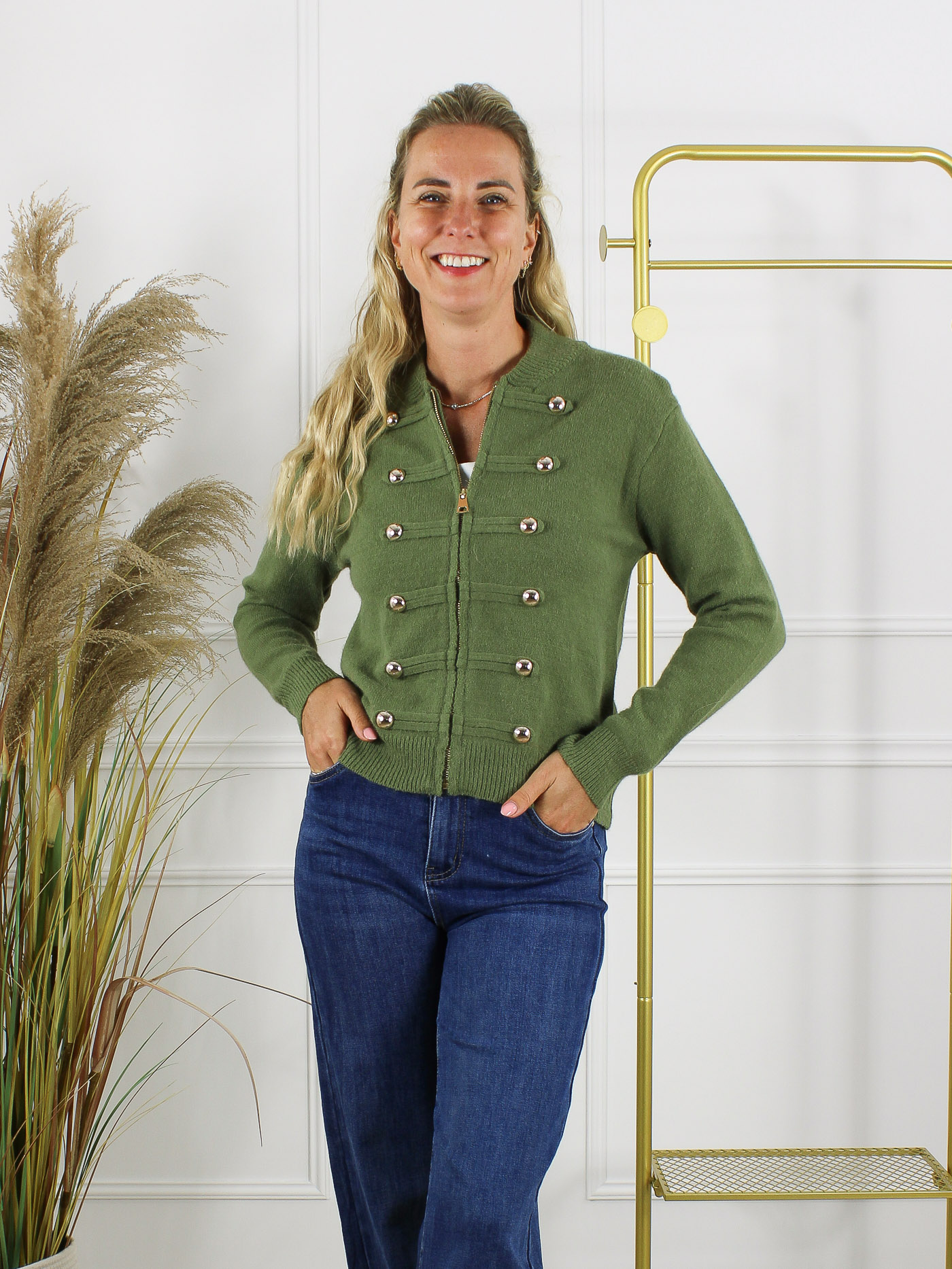 Vest Zoë - Army Groen