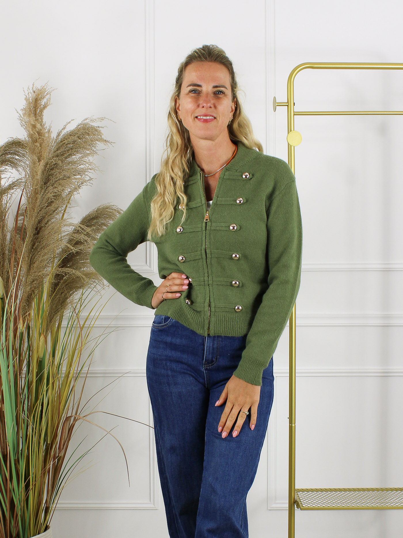 Vest Zoë - Army Groen