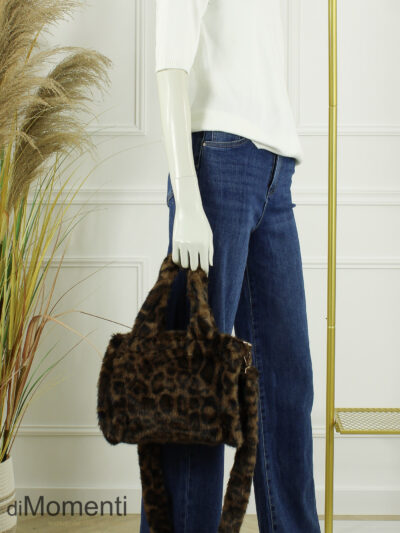 Faux Fur Tas Mira - Coffee