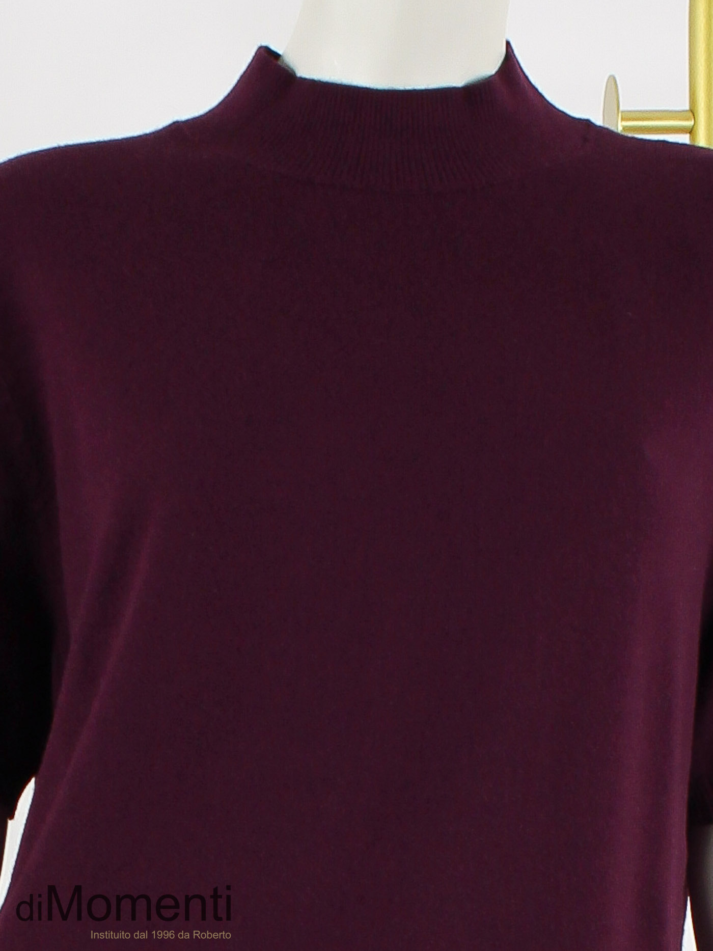 Fijn Brei Top turtle hals Diana - Aubergine