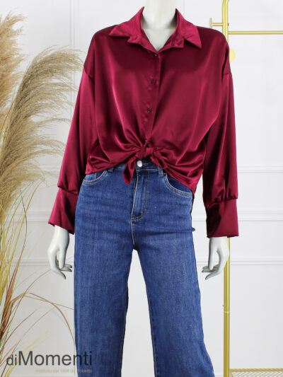 Blouse Satin - Bordeaux