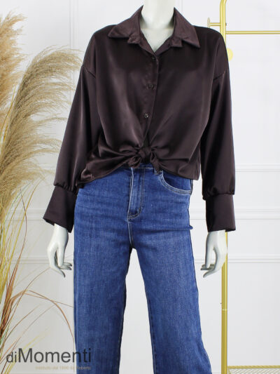 Blouse Satin - Coffee