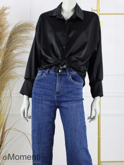 Blouse Satin - Zwart