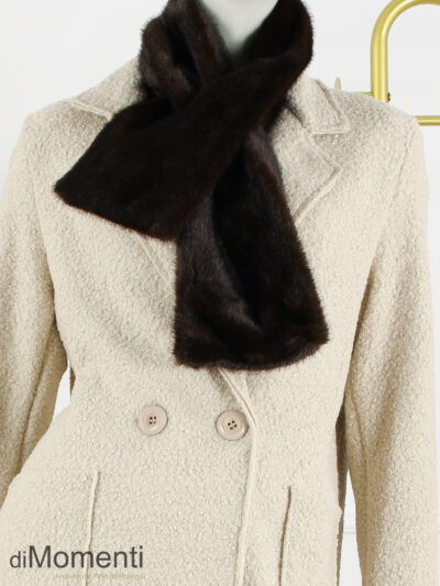Faux Fur sjaal Paris - Coffee