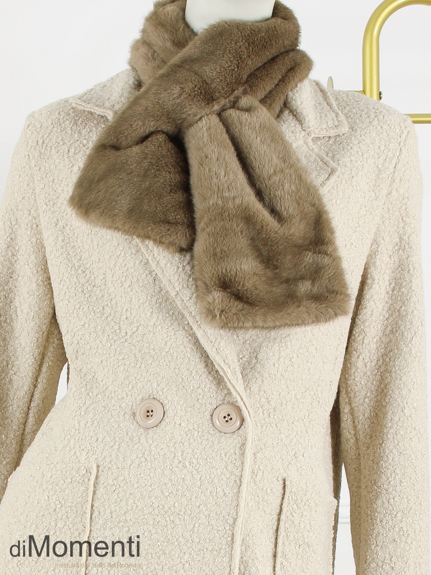 Faux Fur sjaal Paris - Taupe