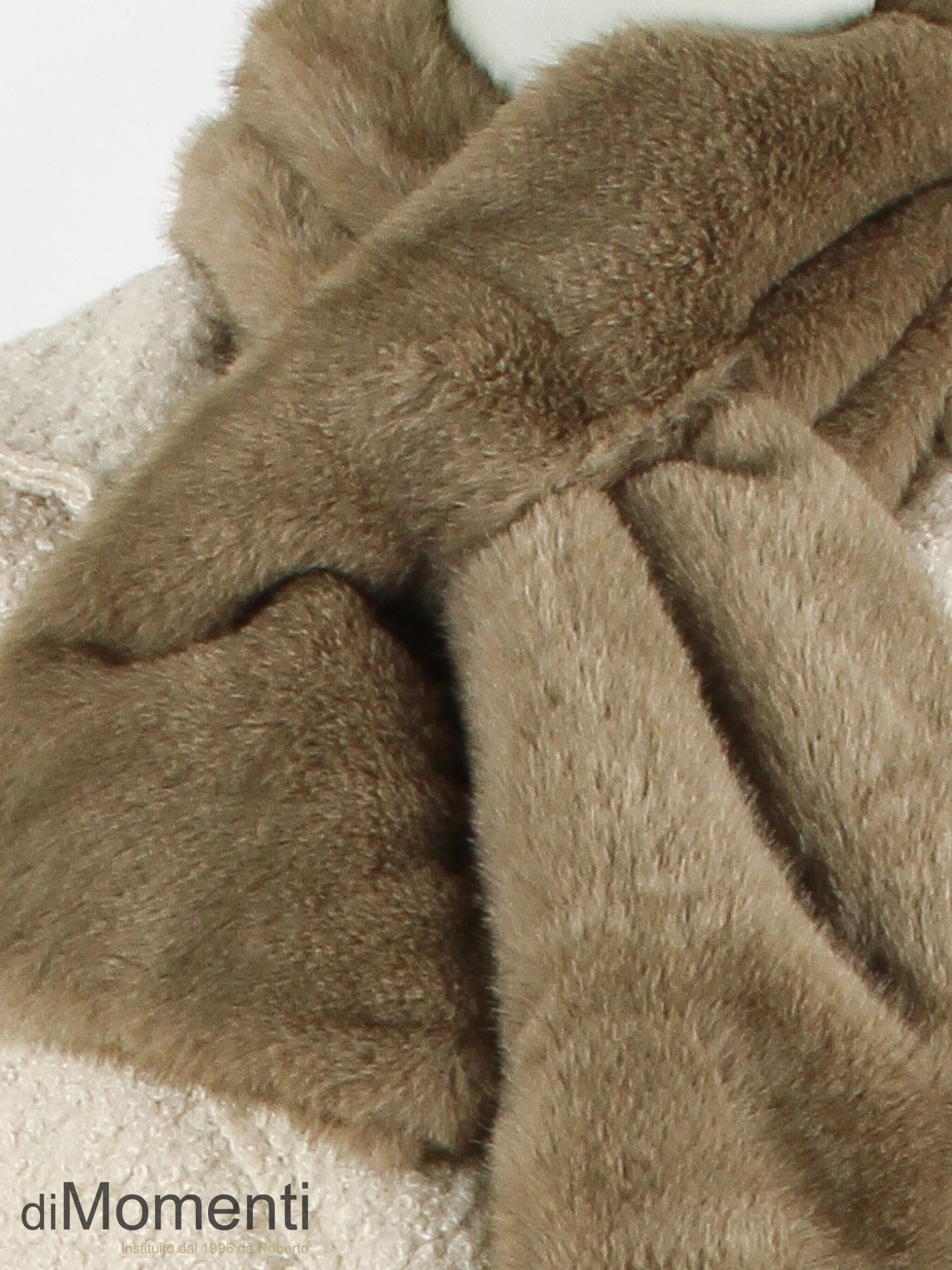 Faux Fur sjaal Paris - Taupe