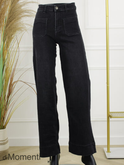 Goodies Wide Leg Stretch Jeans - Antraciet