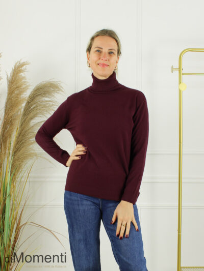Fijn Brei Top Jasmina Kol - Bordeaux