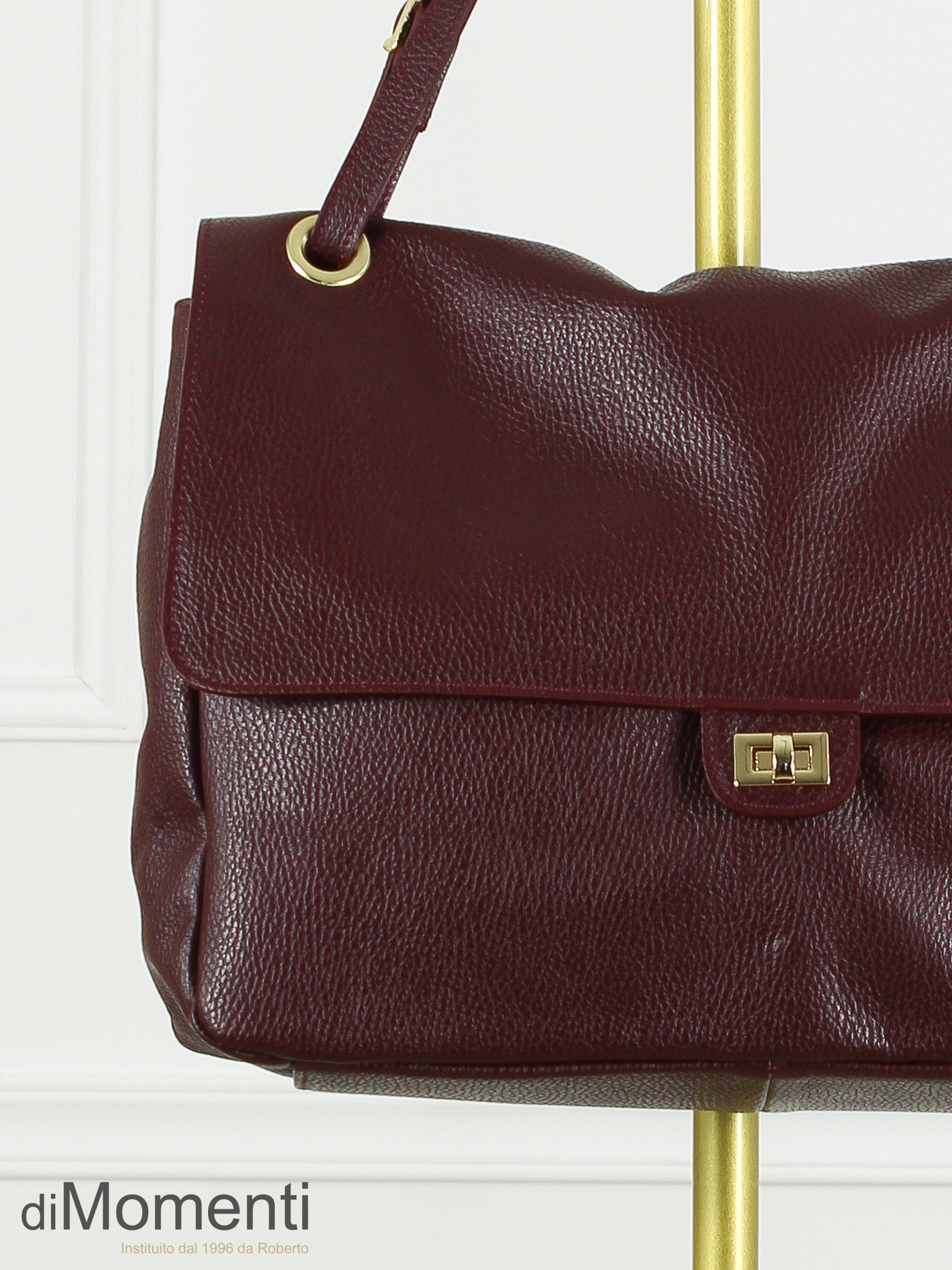 Maxi flag Bag Louisa - Leer Bordeaux