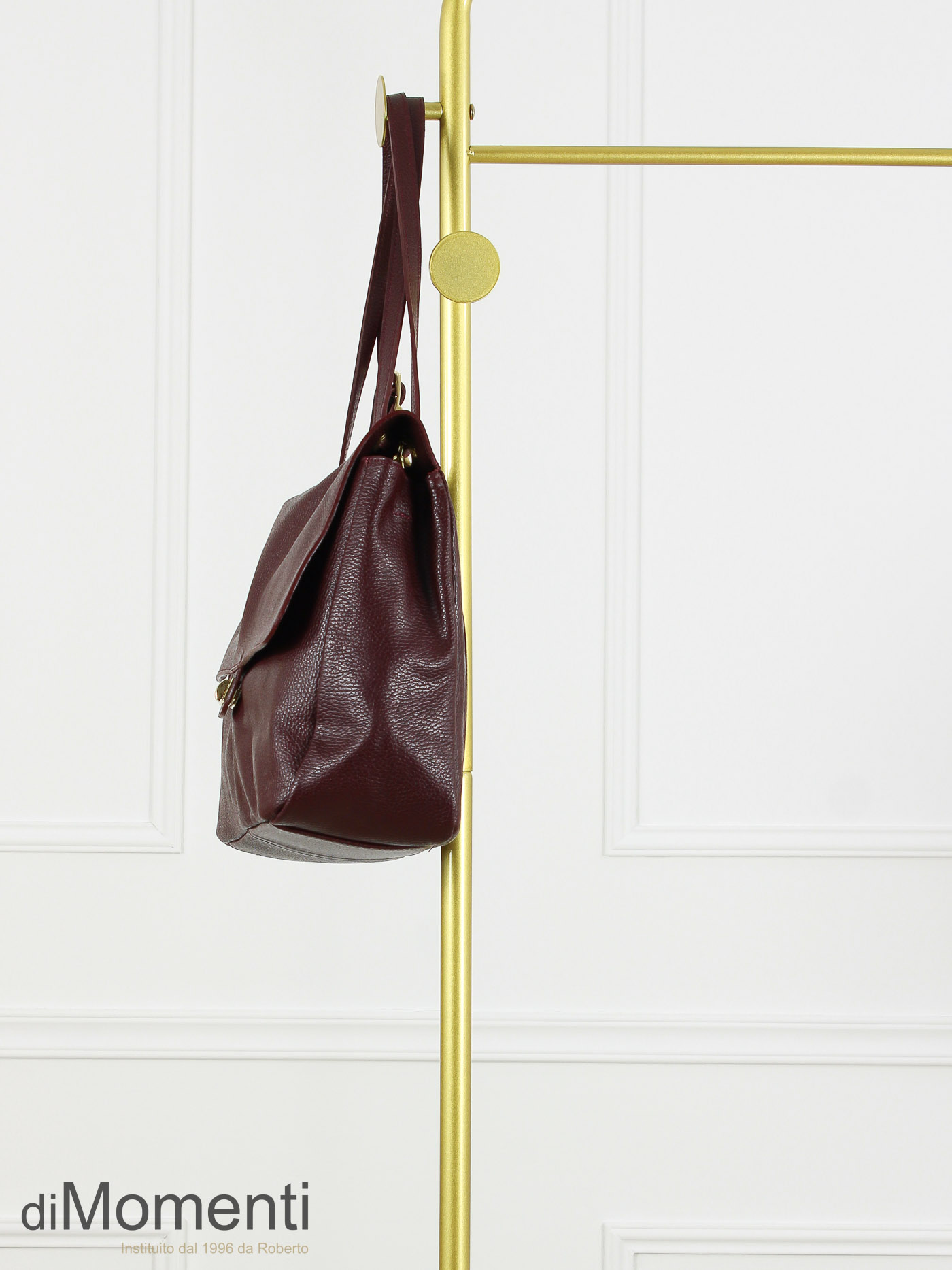 Maxi flag Bag Louisa - Leer Bordeaux