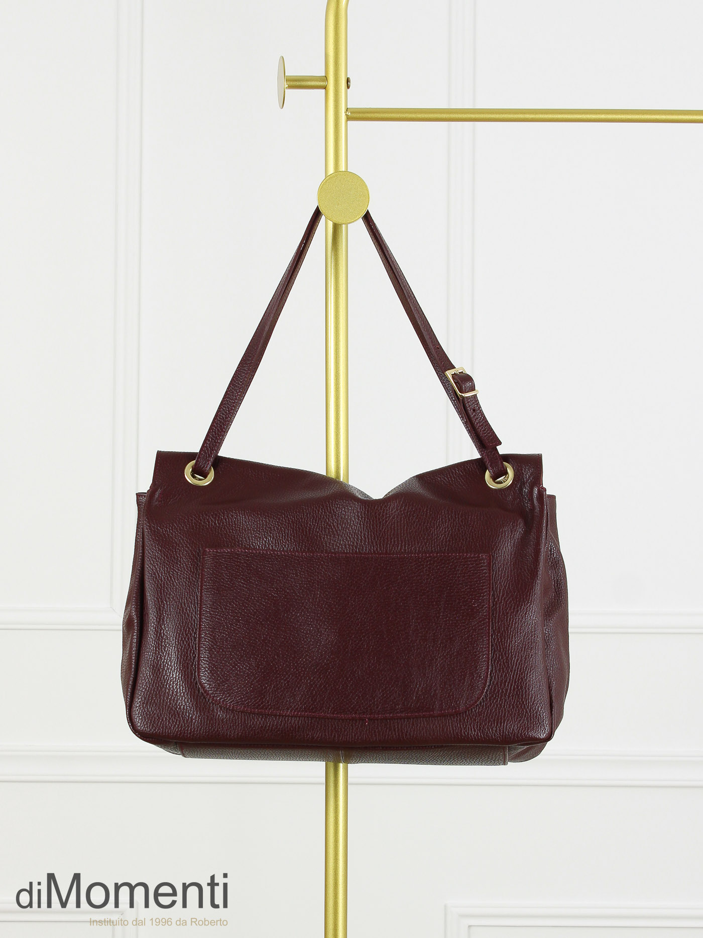 Maxi flag Bag Louisa - Leer Bordeaux