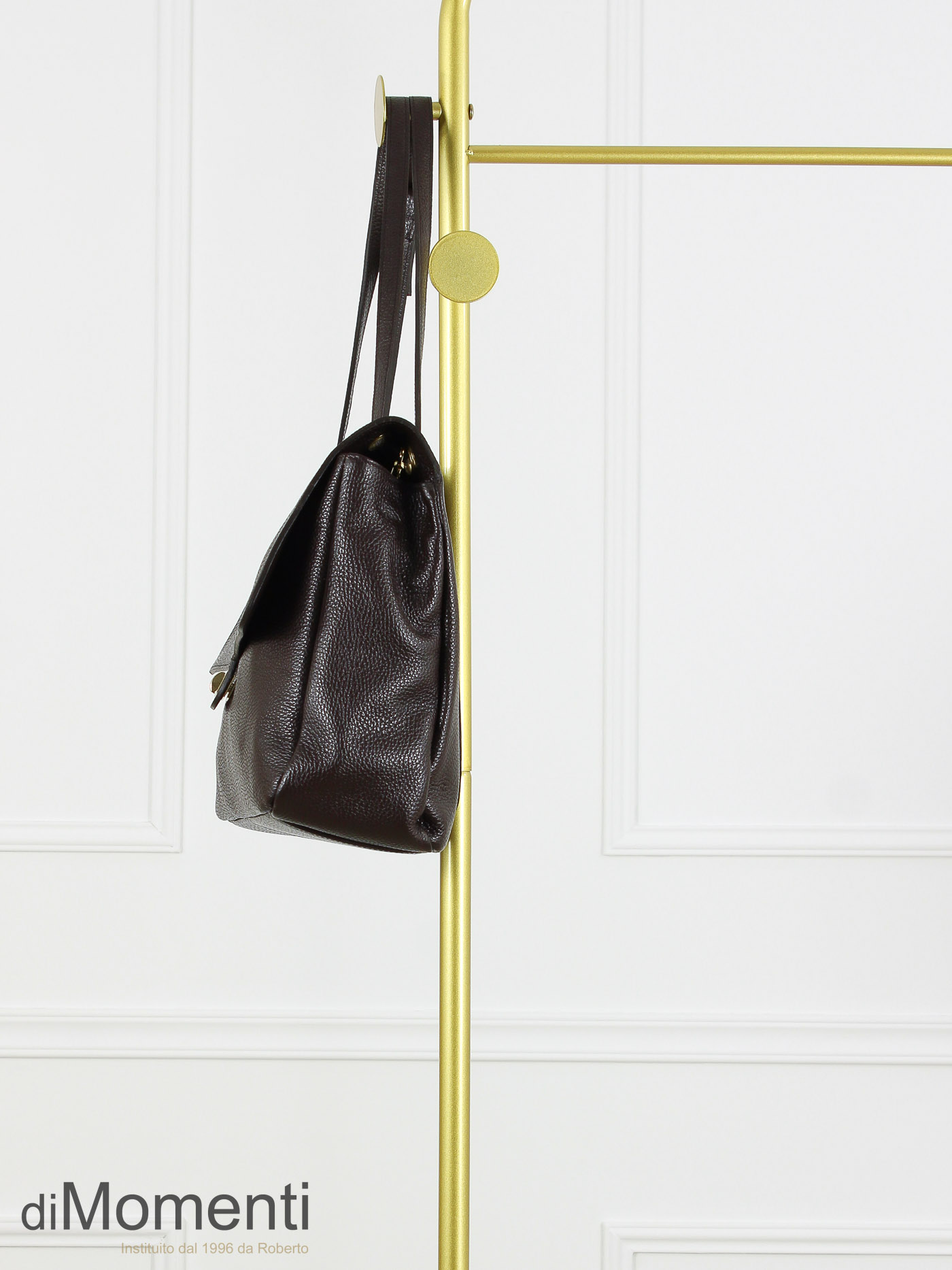 Maxi flag Bag Louisa - Leer Coffee