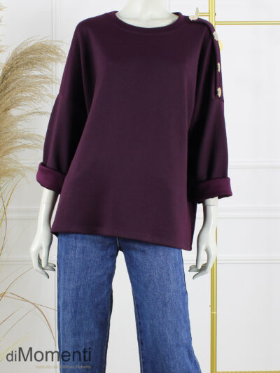 Sweater Button - Aubergine