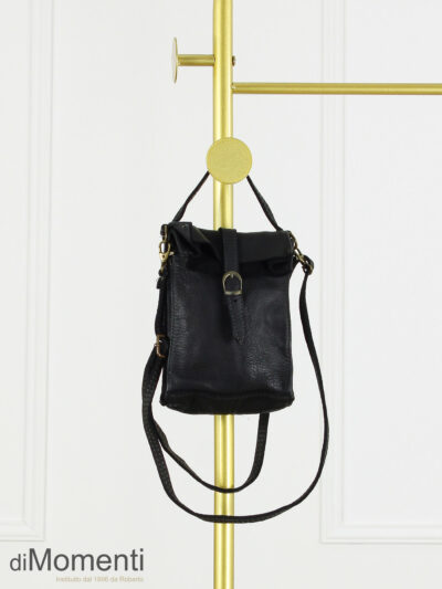 Wild Leder Tas Sanne - Zwart